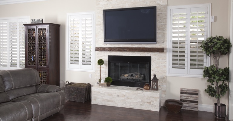 white shutters in Tampa family room